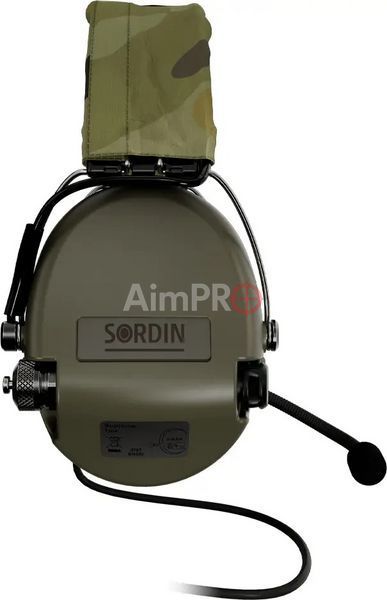Навушники активні Sordin Supreme MIL CC з верхнім тримачем (Green) HDP-00016 фото