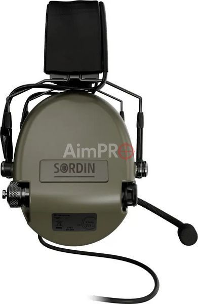 Наушники активные Sordin Supreme MIL CC Slim с верхним держателем (Green) HDP-00017 фото
