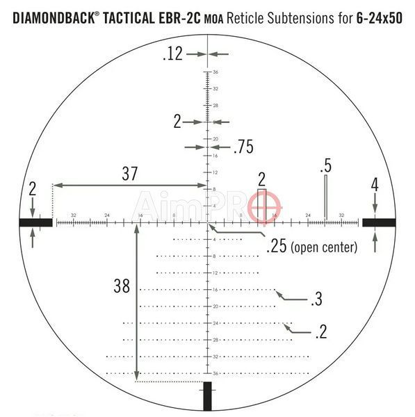 Оптический прицел Vortex Diamondback Tactical FFP 6-24x50 EBR-2C MOA (DBK-10028) RS-00043 фото
