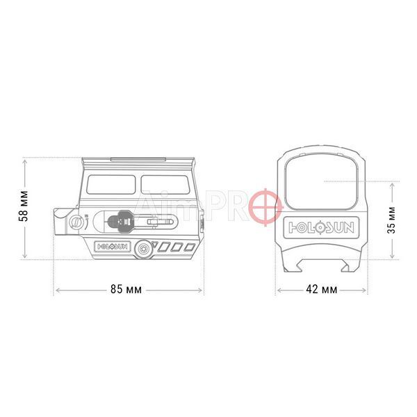 Коллиматорный прицел Holosun HS512C RDS-00005 фото