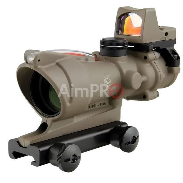 Комплект приціл TRIJICON ACOG 4x32 BAC і RMR 3.25 МОА FDE PR-00015 фото