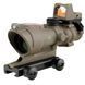 Комплект приціл TRIJICON ACOG 4x32 BAC і RMR 3.25 МОА FDE PR-00015 фото 4