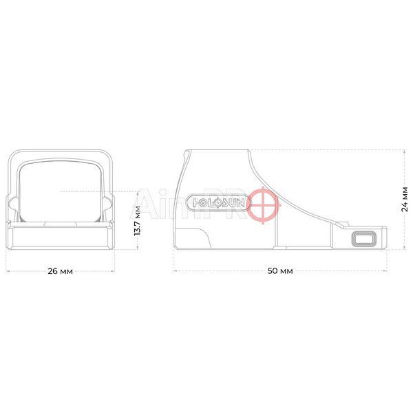 Коллиматорный прицел HOLOSUN SCS MP2 RDS-00193 фото