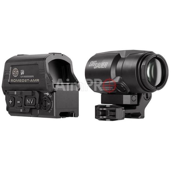 Коллиматорный прицел SIG OPTICS ROMEO8T-AMR 1x40 и магнифер JULIET3T-AMR 3x22 мм RDS-00164 фото