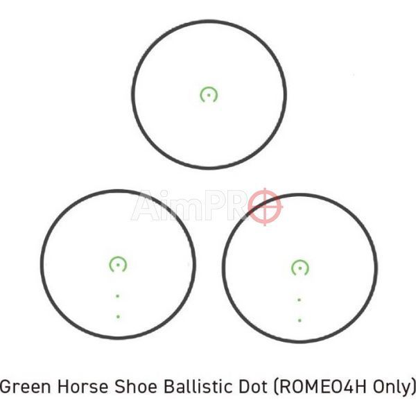 Коллиматорный прицел Sig Sauer Optics Romeo4H 1x20mm 0,5 MOA Green Horse Shoe Ballistic Dot RDS-00099 фото