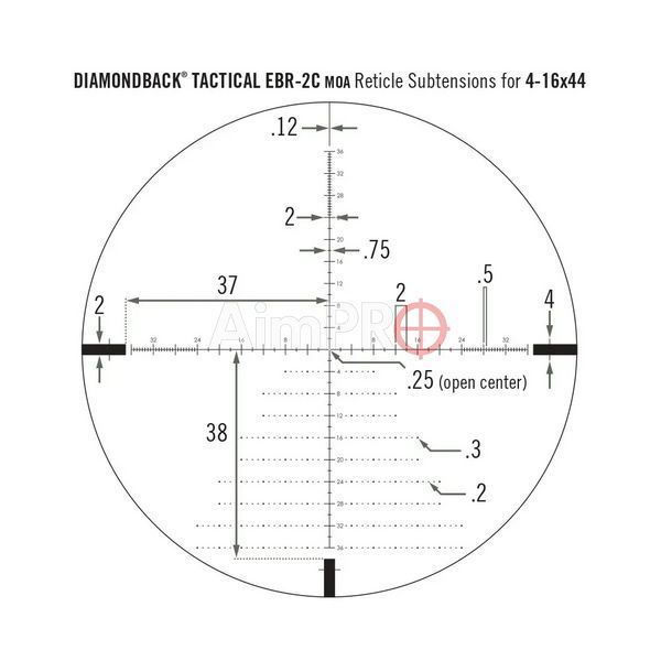 Оптический прицел Vortex Diamondback Tactical FFP 4-16x44 EBR-2C MOA (DBK-10026) RS-00045 фото