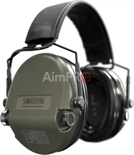 Навушники активні Sordin Supreme MIL AUX SFA з верхнім тримачем (Green) HDP-00009 фото