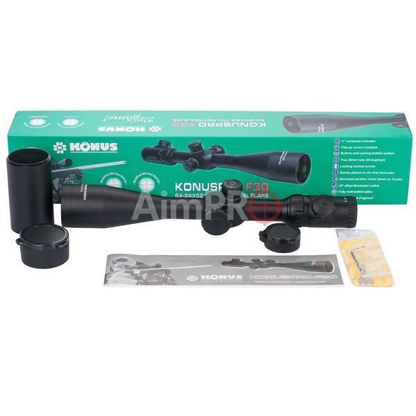 Оптичний приціл KONUS KONUSPRO F-30 6-24x52 MIL-DOT IR FFP RS-00011 фото