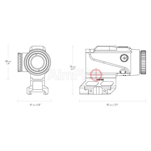 Прицел призматический Hawke Prism Sight 4x24 сетка BDC 5,56 PR-00002 фото
